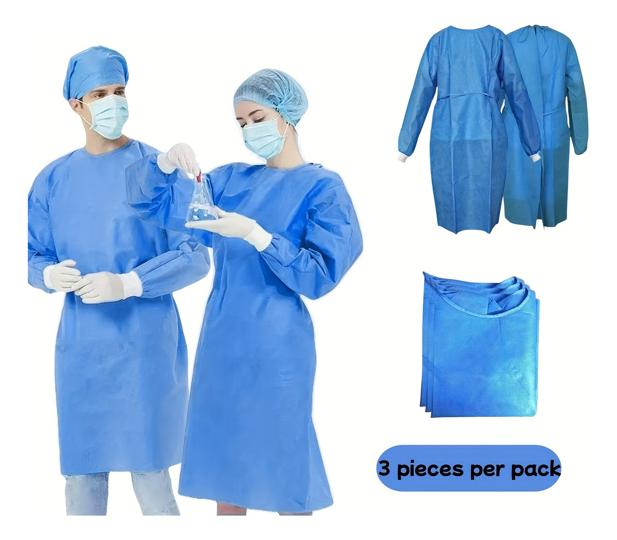 Lot de 3 blouses d'isolement j - Medical Lab Design avis et prix