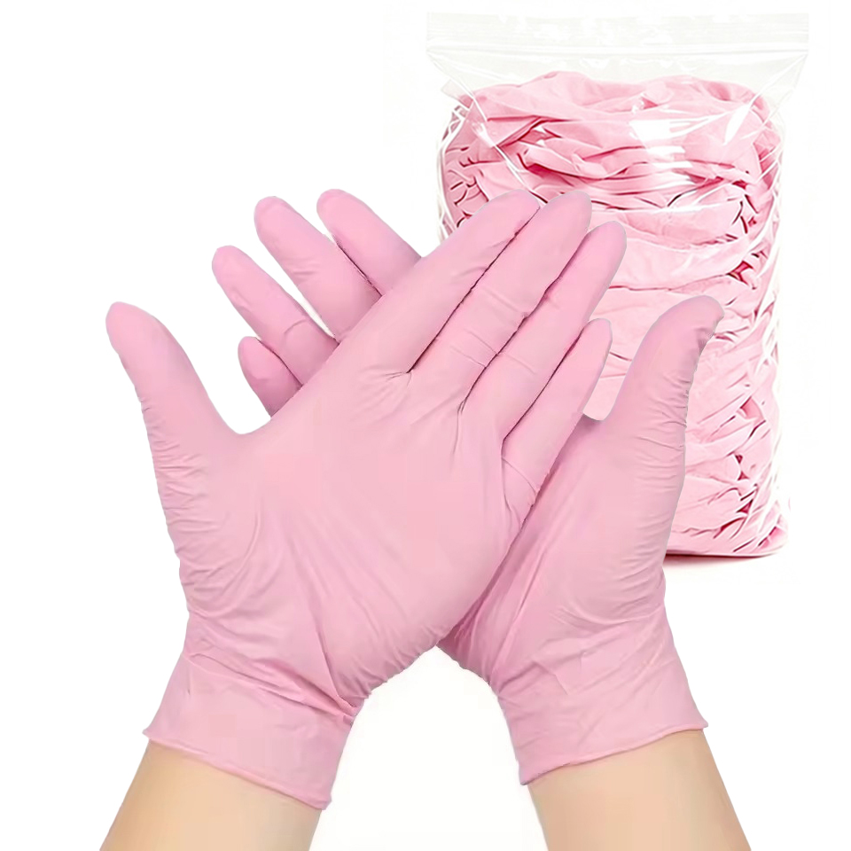 Gants en nitrile rose clair, j - Disposable Gloves Nitrile avis et prix